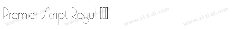 Premier Script Regul字体转换